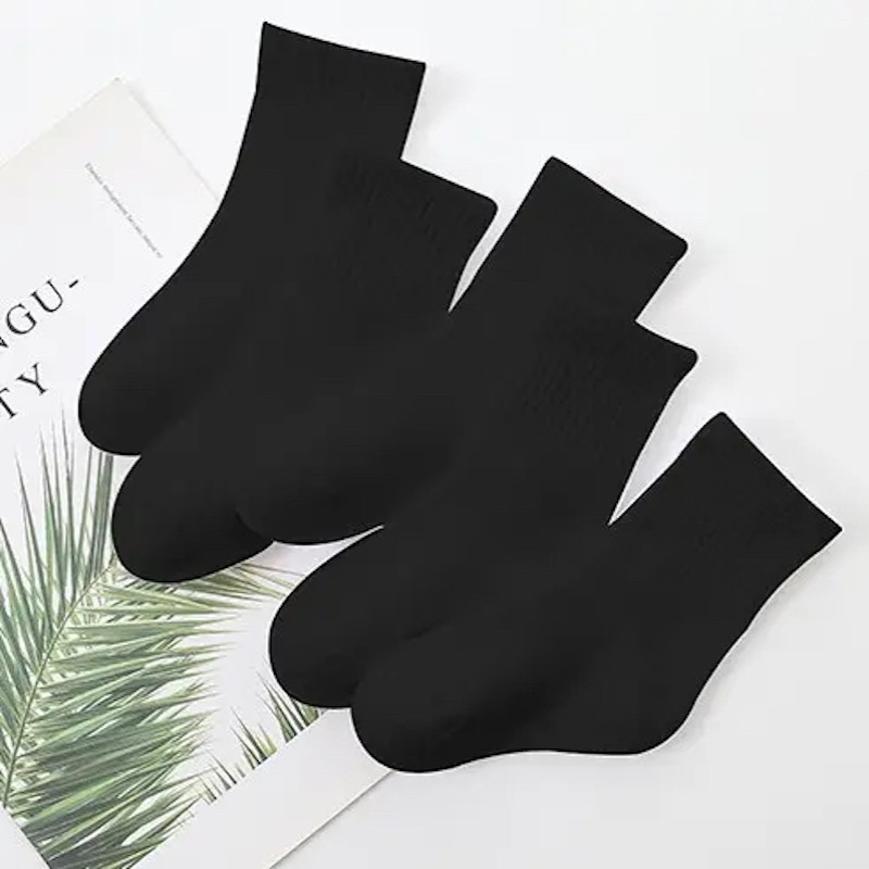 3Y-12Y School Socks sports athletic 5 Pack cotton crew socks